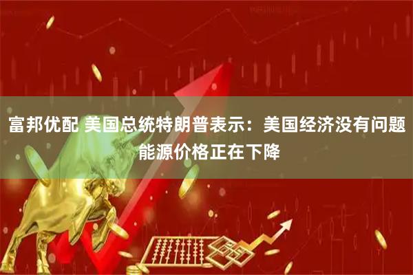 富邦优配 美国总统特朗普表示：美国经济没有问题 能源价格正在下降