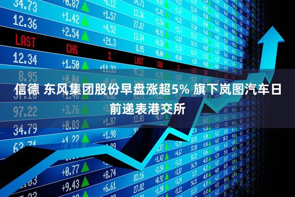 信德 东风集团股份早盘涨超5% 旗下岚图汽车日前递表港交所